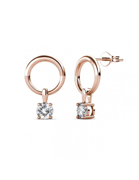 Pendientes Octavia - Oro rosa y cristal - Image 1