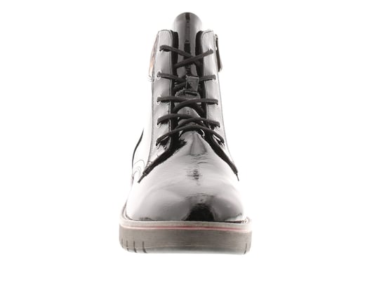 Marco Tozzi Womens Boots Ankle Mollie Lace Up black patent