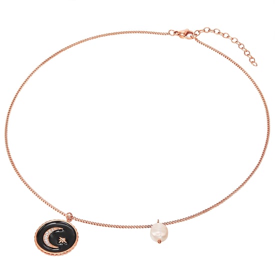 Necklace stainless steel rose gold freshwater cultured pearl white preciosa white Valero Pearls - Image 2