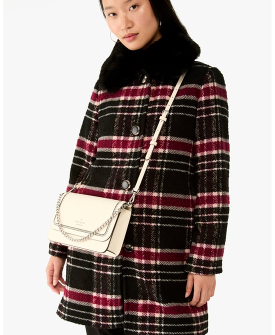 Madison Faux Crystal Inlay Willow Medium Flap Convertible Crossbody
