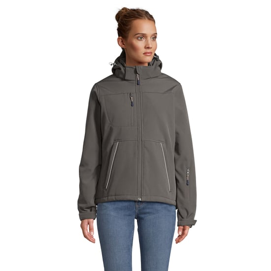 SOLS Womens/Ladies Rock Padded Soft Shell Jacket (Charcoal Grey) - Image 1