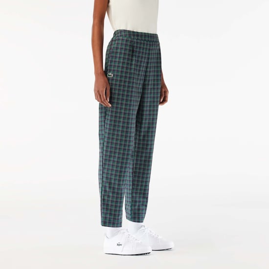 Women's Lacoste Sport 7/8 Length Elasticated Waist Stretch Golf Pants in Blue