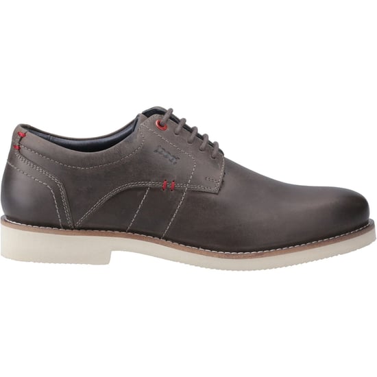 Pod Hampton Leather Men's Grey Lace-Up Shoes - Image 5