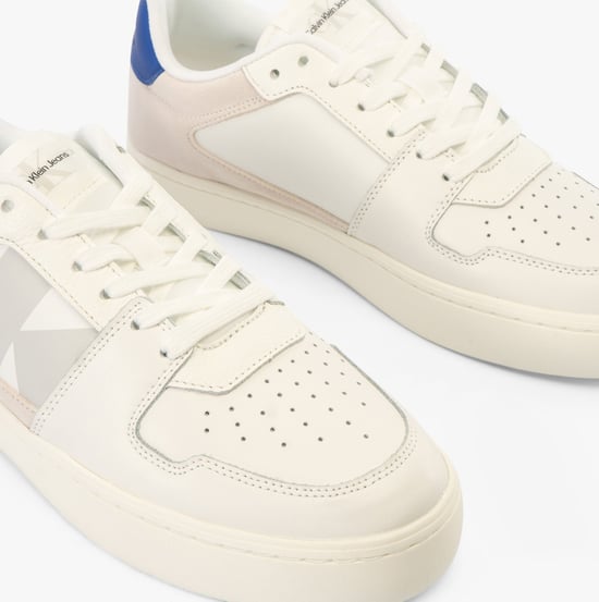 Zapatillas Clásicas de Suela Cup para Hombre Blanco/Hongo/Azul Zafiro - Image 3