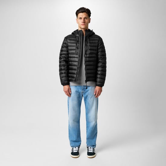 Men's C.P. Company D.D. Shell Goggle Down Jacket in Black - Image 4