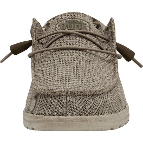 HEYDUDE Wally Sox Faux Suede Men's Beige Boat Shoes - Image 3
