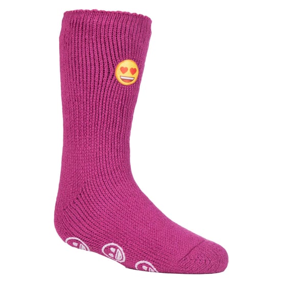 Calentadores - Calcetines de invierno antideslizantes 2.3 TOG para niños - Emoji cara de corazón - Image 1