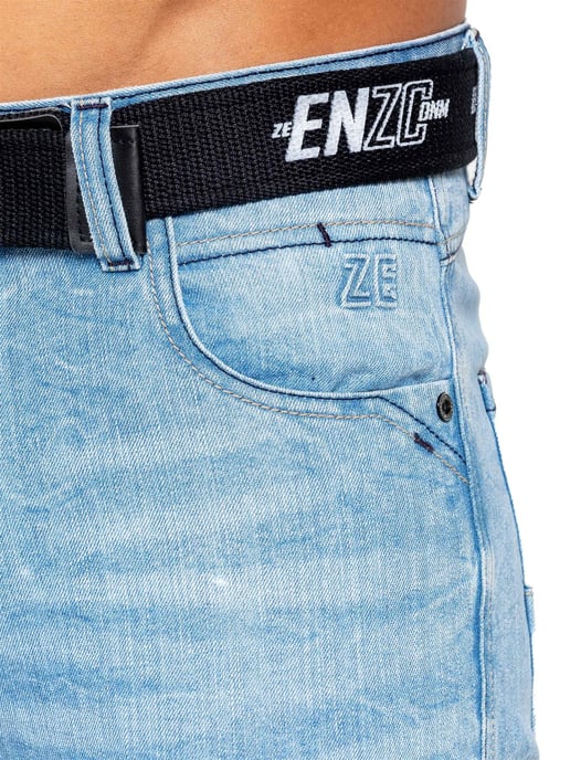 Vaqueros rectos Enzo para hombre - Azul claro - Image 5