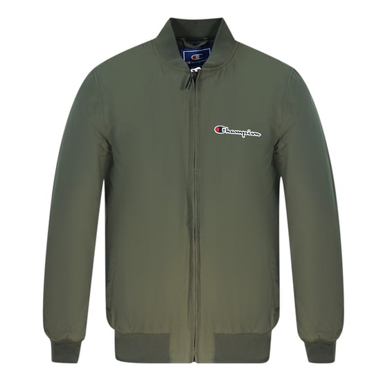 Champion Classic Sript Logo Dark Green Bomber Jacket