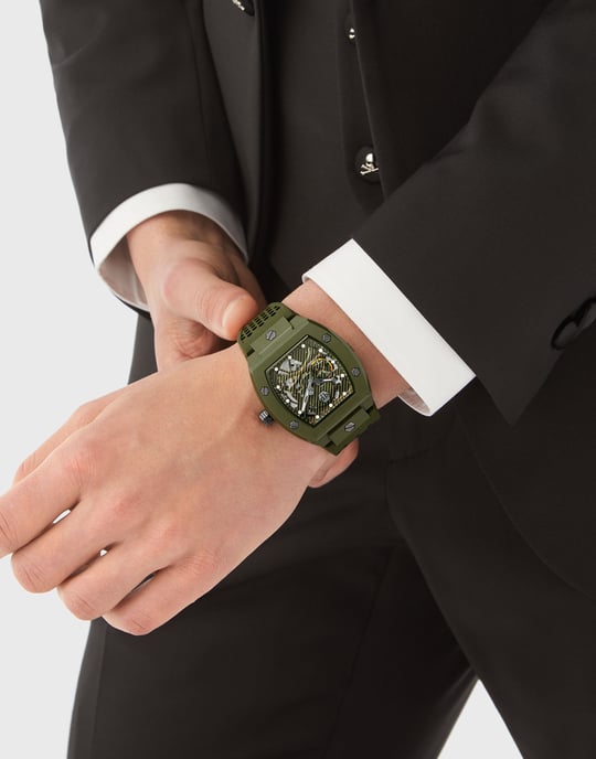 Reloj de Hombre Philipp Plein The Skeleton Ecoceramic Verde PWVBA0223 - Image 3