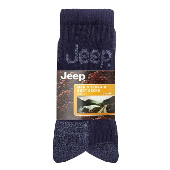 Hombres 3 Pares Jeep Terreno Suela Acolchada Caminata Senderismo Trabajo Calcetines - Image 2