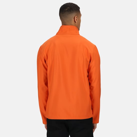 Regatta Standout Mens Ablaze Printable Soft Shell Jacket (Magma Orange/Black)