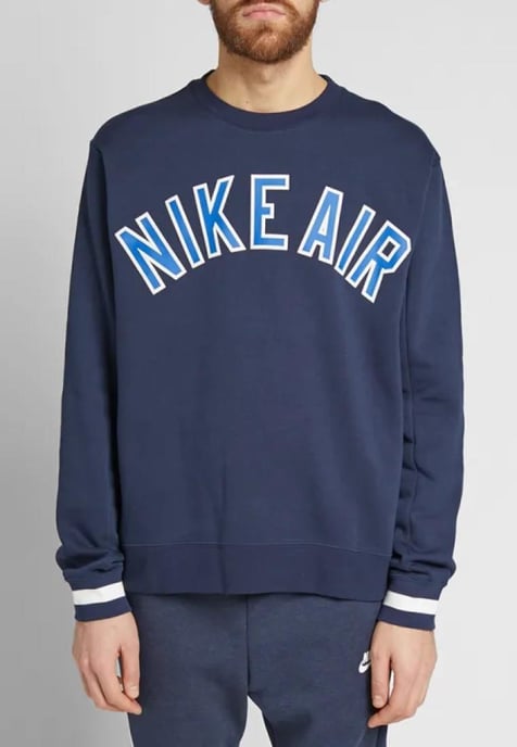 Sudadera azul marino con cuello redondo y tejido polar Air de Nike - Image 1