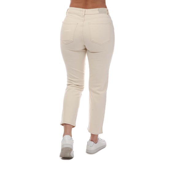 Jeans de Cintura Alta Straight Fit Emily para Mujeres en Blanco - Image 3