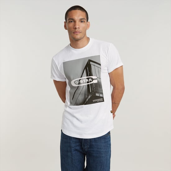 G-Star RAW HQ Old School Logo Lash T-Shirt - Image 1