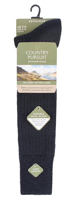 Calcetines largos de lana para hombre estilo militar de acción para botas - Image 2