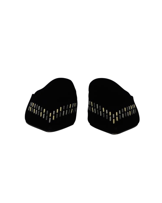 Nicholas Kirkwood Beya Flat Mules in Black Velvet - Image 2