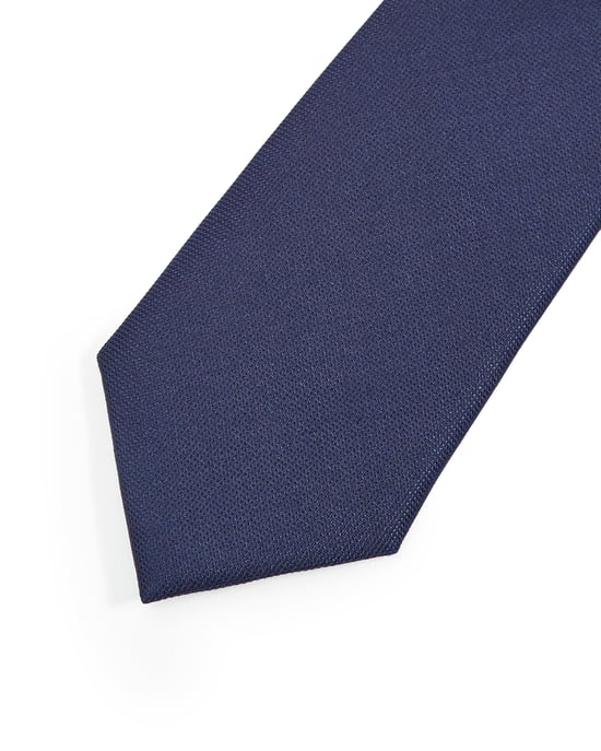 Ted Baker Amaze Plain Skinny Tie, Navy - Image 2