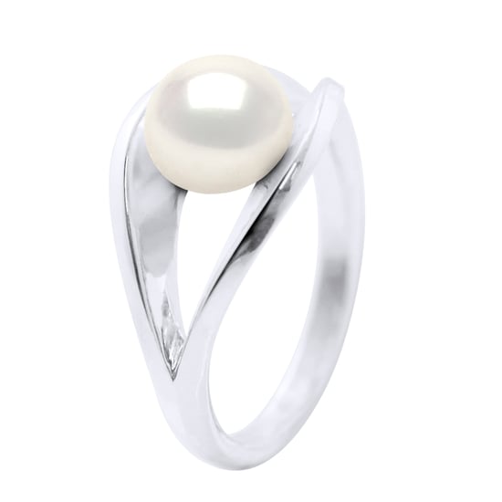 Ring Real Cultured Freshwater Pearl Button 8-9 mm - Image 1