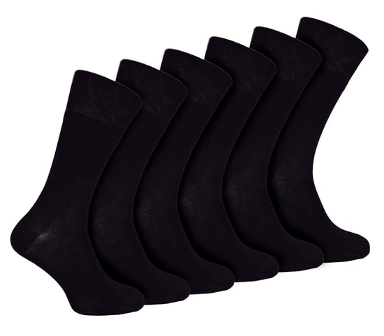 IOMI - Paquete de 6 Calcetines Diabéticos de Bambú para Hombre - Negro - Image 1