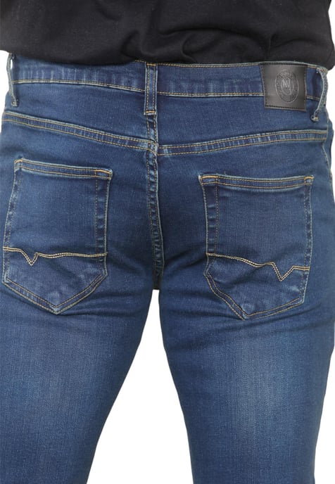 MYT Vaqueros ajustados para hombre Denim elástico en azul oscuro - Image 5