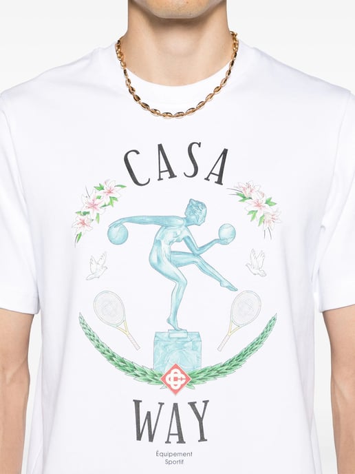 Camiseta estampada Casablanca Statue En Marbe en blanco - Image 2