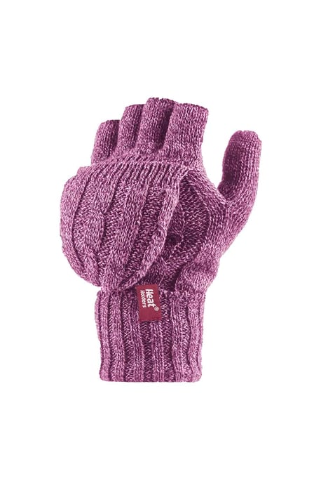 Convertidor térmico de mujer Guantes de punto por cable sin dedos de 2,3 tog - Image 1