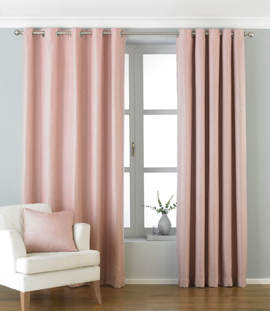 Cortinas de Ojal de Sarga Atlántica en Rosa Empolvado - Image 1
