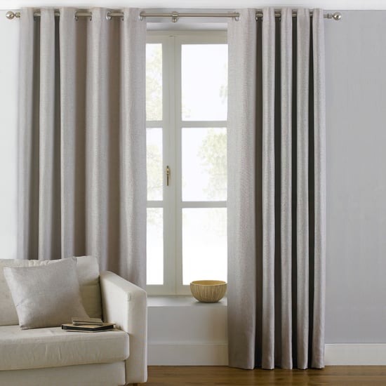 Atlantic Twill Woven Eyelet Curtains in Natural
