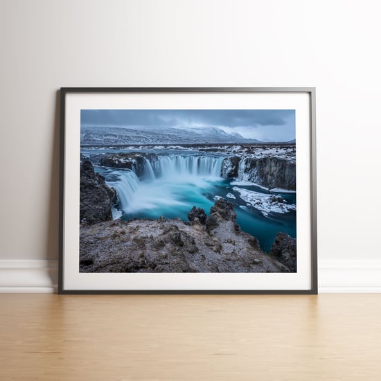 Iceland Waterfall D - Black frame