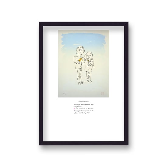 John Lennon Personal Sketch Collection 2 Two Virgins - Black Frame