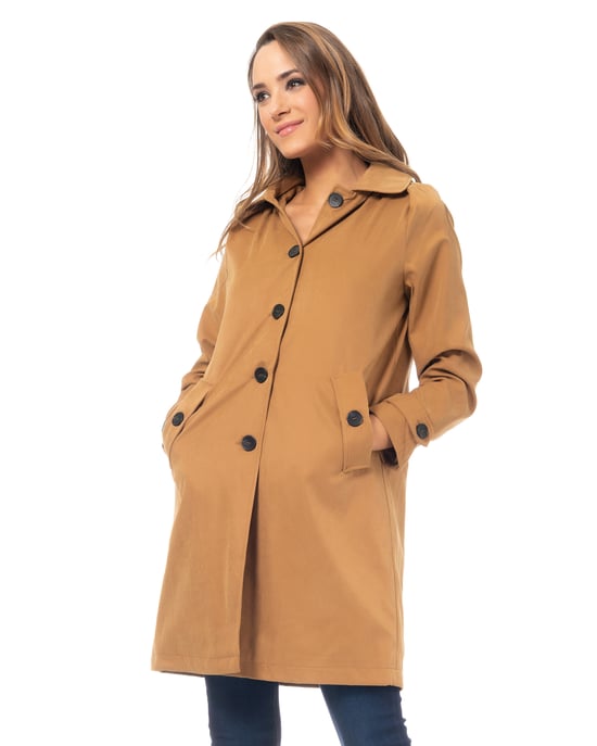 Maxifalda estampada con cintura elástica y bolsillos - Image 1