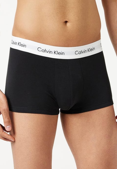 Calvin Klein - Pack de 3 calzoncillos tipo bóxer para hombre - Tiro medio - Banda negra / blanca - Image 2