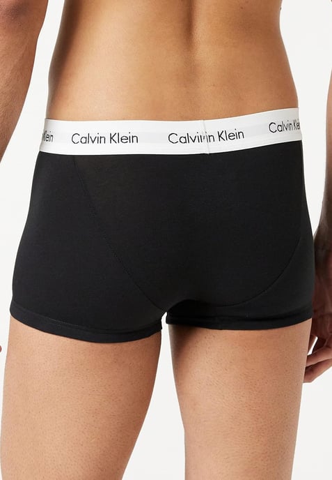 Calvin Klein - Pack de 3 calzoncillos tipo bóxer para hombre - Tiro medio - Banda negra / blanca - Image 3