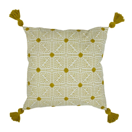 Cojín de poliéster Chia 50X50 Amarillo Mostaza - Image 1