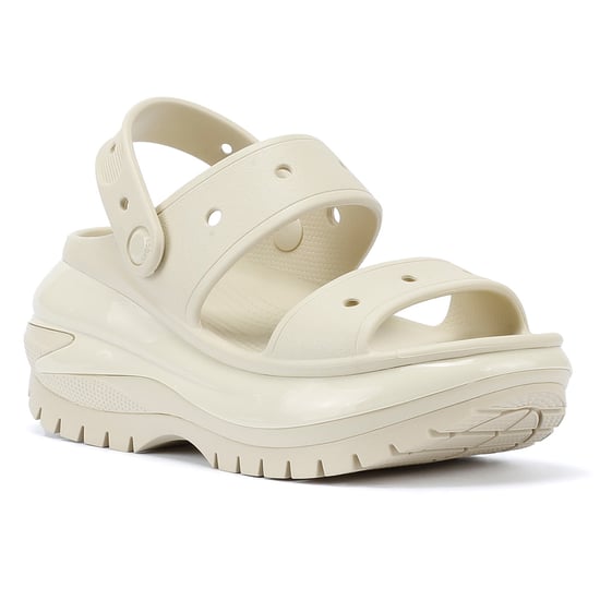 Crocs Classic Mega Crush Women's Bone Sandals - Image 2