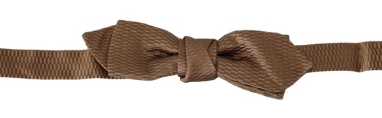 Corbata de moño ajustable Papillon en marrón y dorado para hombre de Dolce & Gabbana - Image 1
