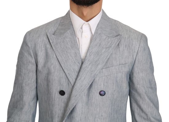 Chaqueta Abrigo Blazer Dolce & Gabbana Blue Flax NAPOLI - Image 3