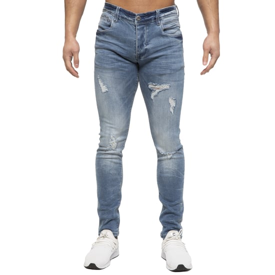 ETO | Mens Hyperstretch Jeans With Distress Effect