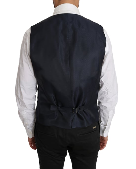 Chaleco Blazer Dolce & Gabbana 2 Piezas de Lana Azul MARTINI - Image 4