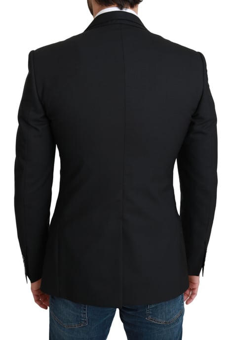 Blazer Formal de Lana Negro de Un Solo Botón de Dolce & Gabbana - Image 3