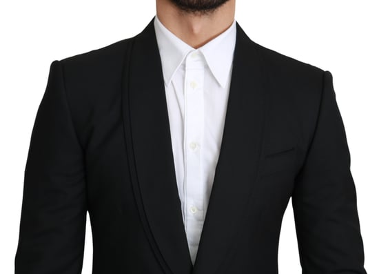 Blazer Formal de Lana Negro de Un Solo Botón de Dolce & Gabbana - Image 4
