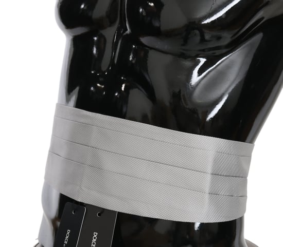 Cinturón para hombres Dolce & Gabbana gris en 100% seda - Image 2