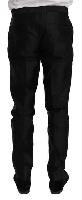 Traje de seda MARTINI negro de ajuste slim fit de 2 piezas de Dolce & Gabbana - Image 5