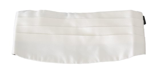 Cinturón de cintura para hombres Dolce & Gabbana blanco 100% seda - Image 3