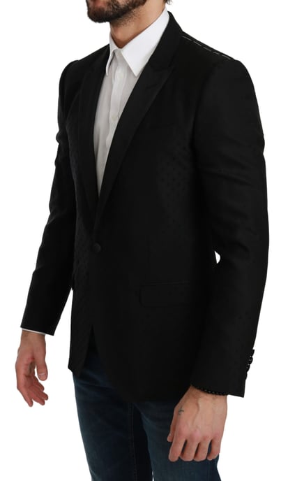 Chaqueta Blazer MARTINI Negro de Corte Slim Fit de Dolce & Gabbana - Image 5