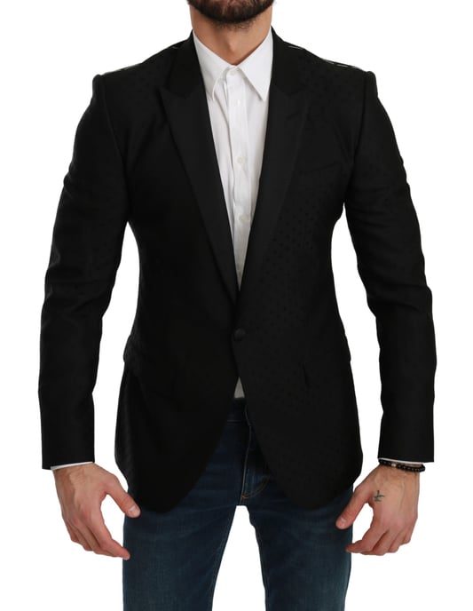 Chaqueta Blazer MARTINI Negro de Corte Slim Fit de Dolce & Gabbana - Image 3