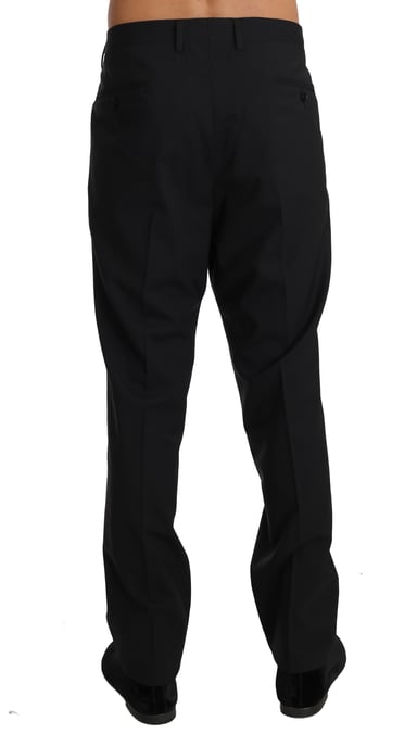 Pantalones formales de lana negra elástica Dolce & Gabbana - Image 3