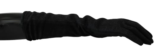 Guantes de lana de manga media negra y gris de Dolce & Gabbana - Image 1