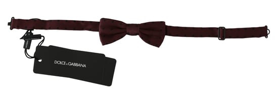 Pajarita de Seda Ajustable con Lunares Morados de Dolce & Gabbana - Image 1